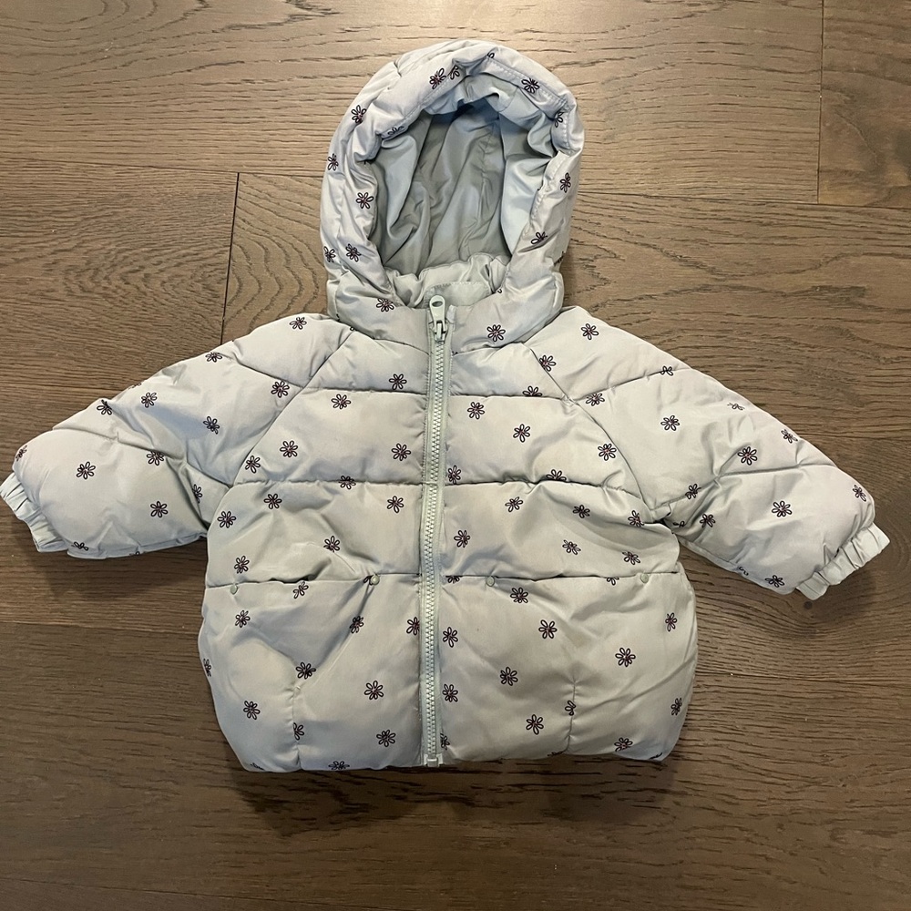 Zara girls green fall jacket 9-12M brand new Ret $110